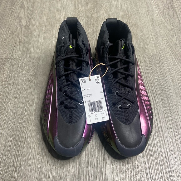 Addias A.E. 1J Anthony Edwards The Future GS Boys Shoe Size 7Y Purple NWT - Picture 8 of 14